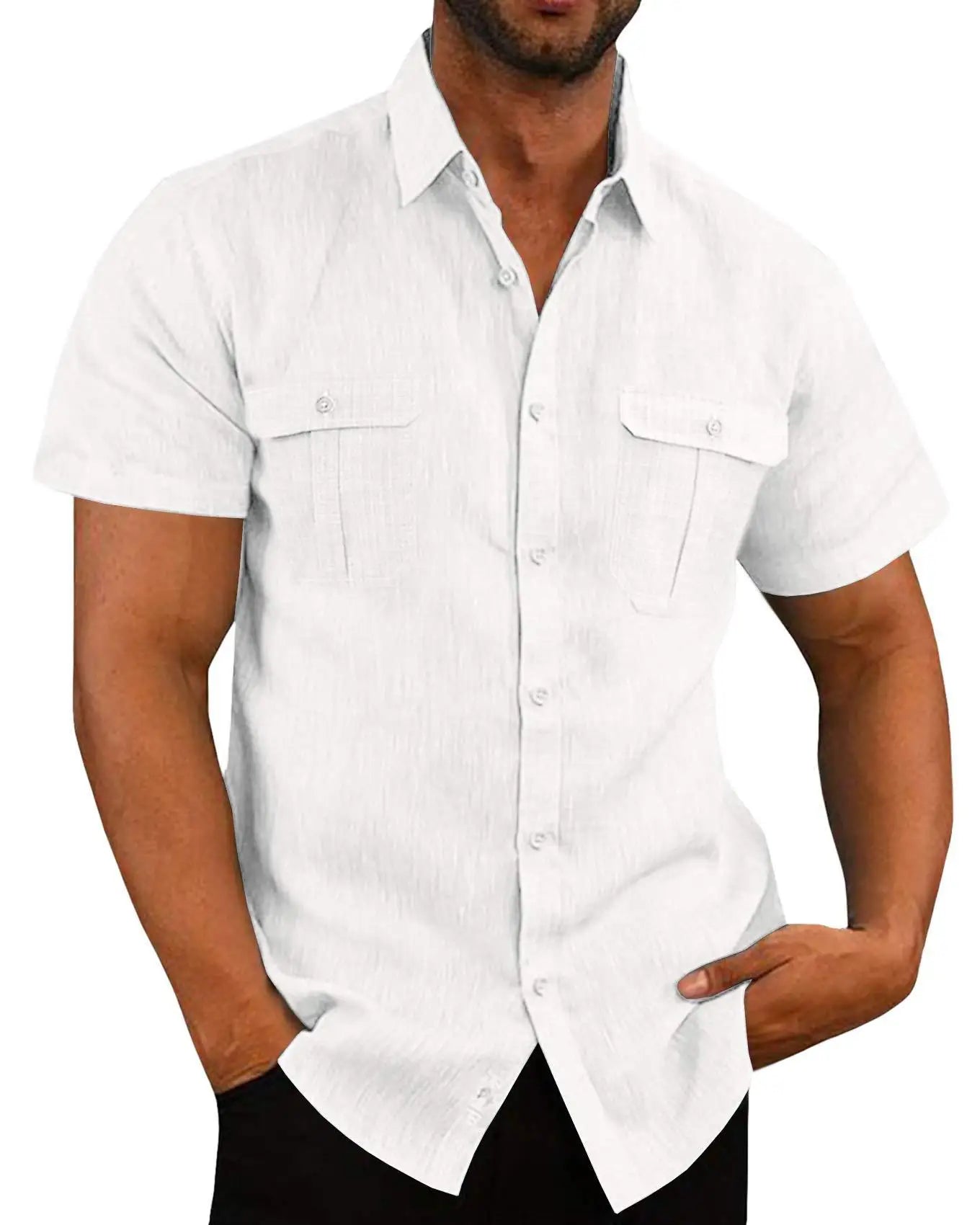 Camisa de Linho Heated Summer Camisa de Linho Heated Summer VINNCI Store Branco M