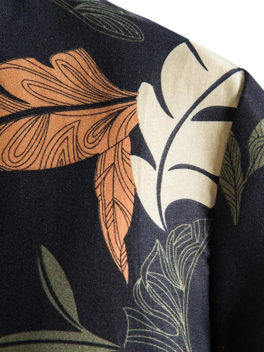 Camisa Manga Curta Flora - VINNCI Store