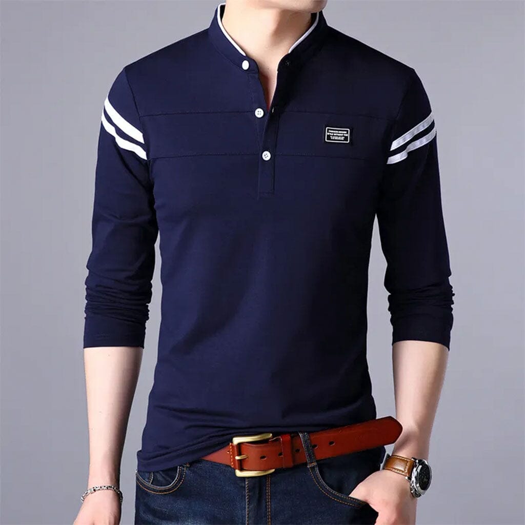 Camisa Polo Manga Longa England Camisa Polo Manga Longa England VINNCI Store Azul P