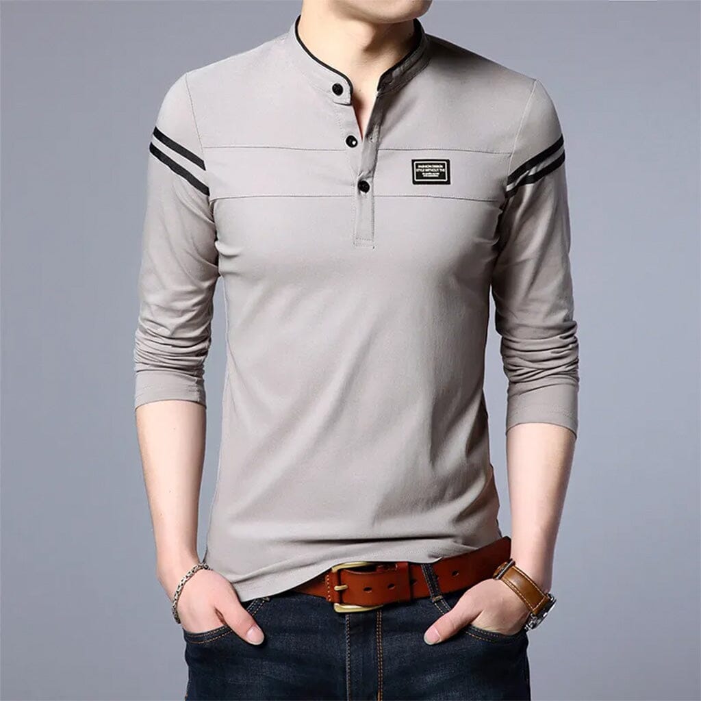 Camisa Polo Manga Longa England Camisa Polo Manga Longa England VINNCI Store Cinza P
