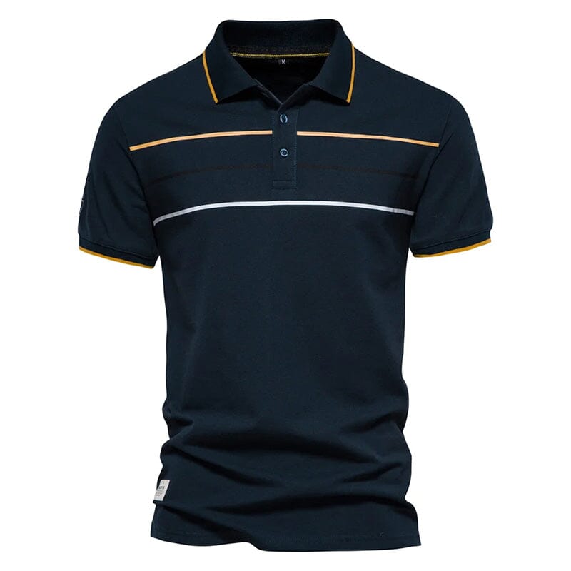 Camisa Polo Masculina Contrast Camisa Polo Masculina Contrast VINNCI Store Azul Marinho P