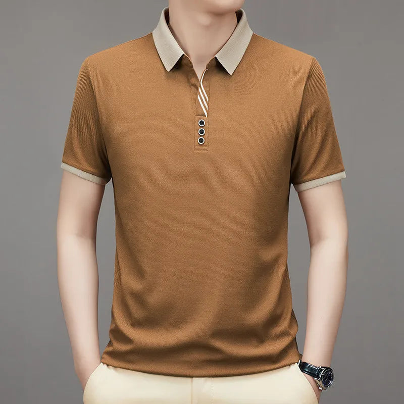 Camisa Polo Masculina Elegance Camisa Polo Masculina Elegance VINNCI Store Cáqui M