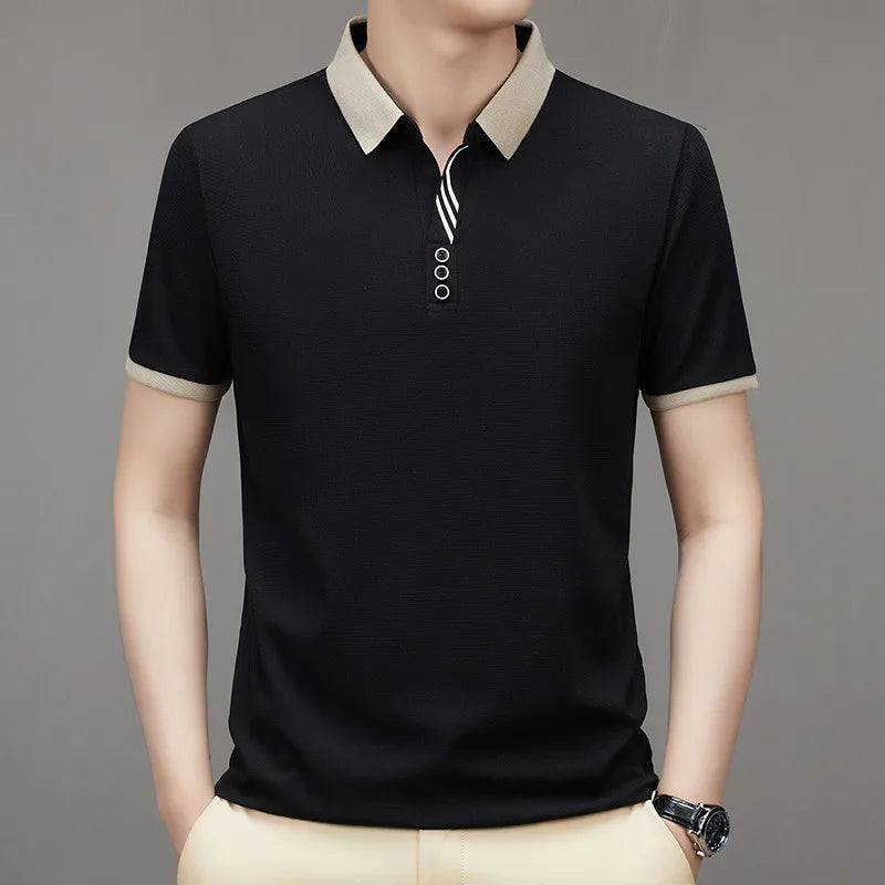 Camisa Polo Masculina Elegance Camisa Polo Masculina Elegance VINNCI Store Preto G