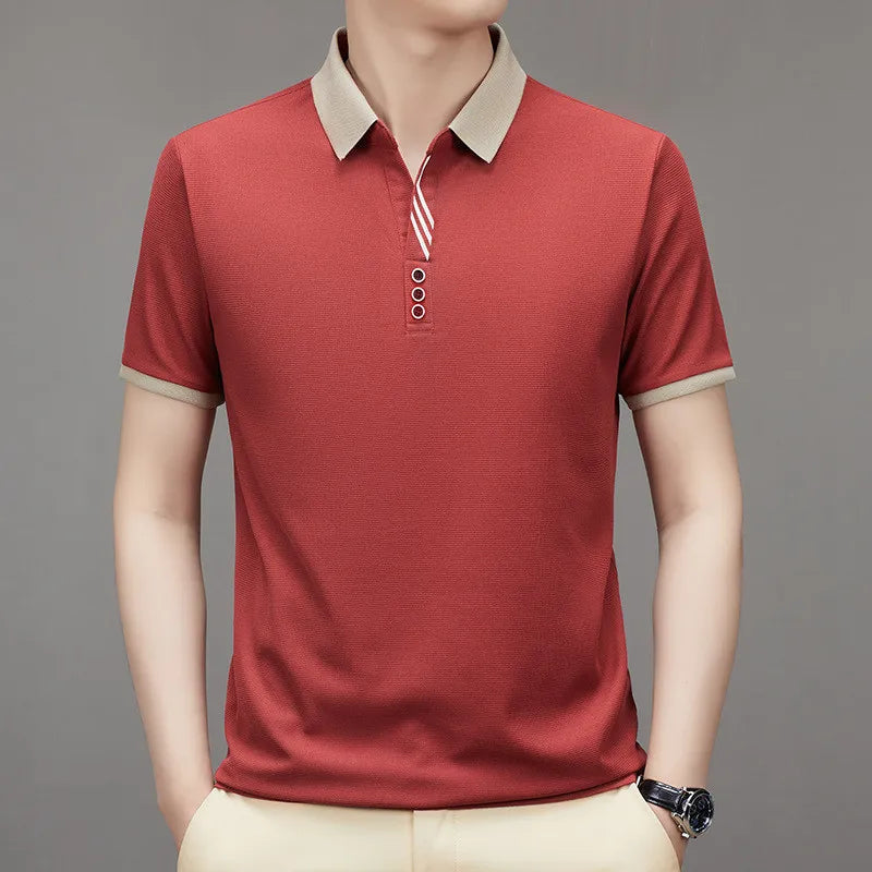 Camisa Polo Masculina Elegance Camisa Polo Masculina Elegance VINNCI Store Vermelho P