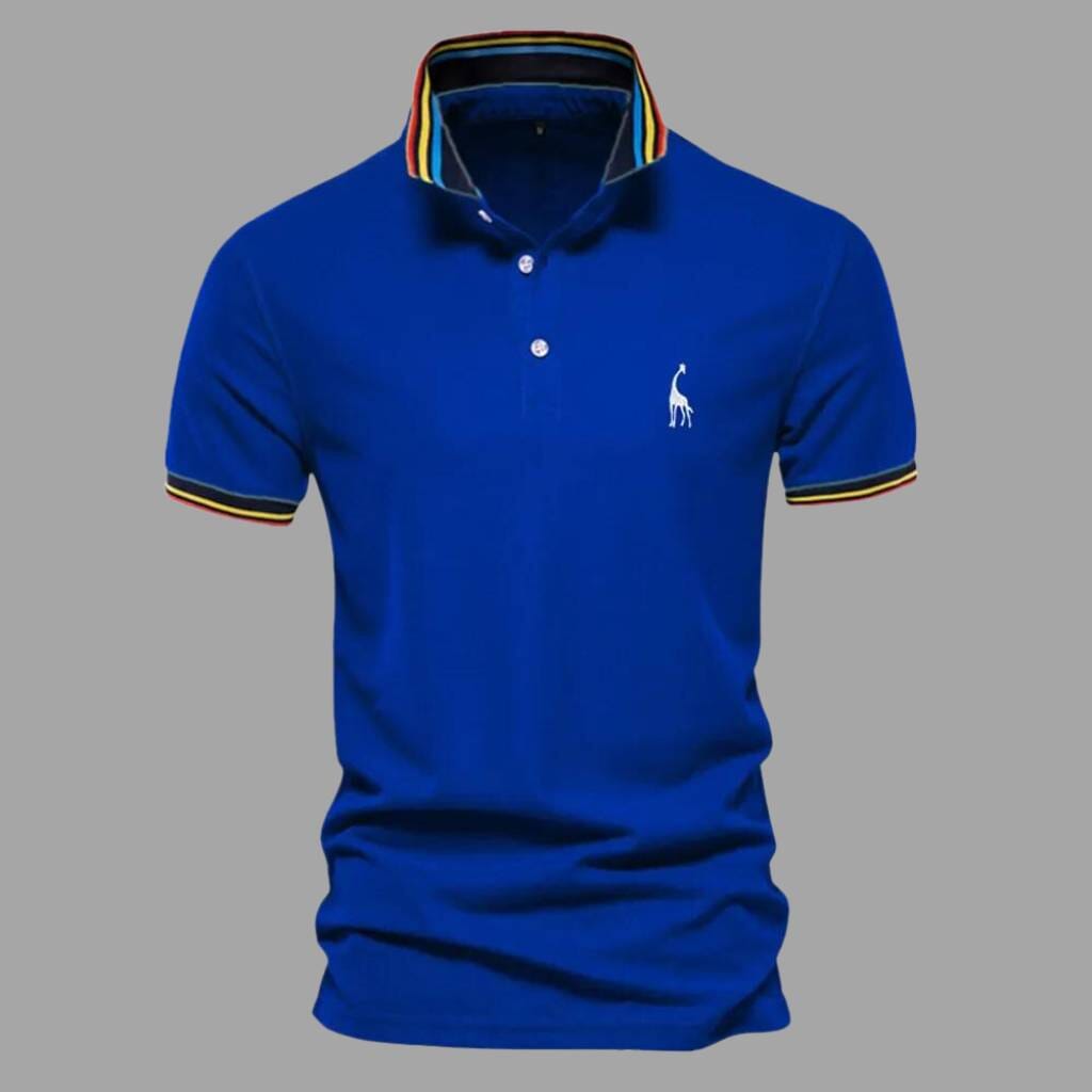 Camisa Polo Masculina Giraffe Camisa Polo Masculina Giraffe VINNCI Store Azul M