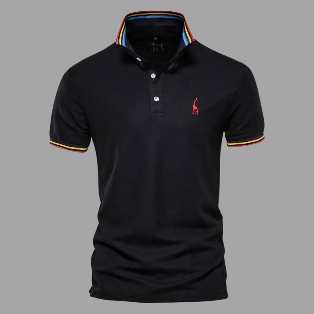 Camisa Polo Masculina Giraffe Camisa Polo Masculina Giraffe VINNCI Store Preto M