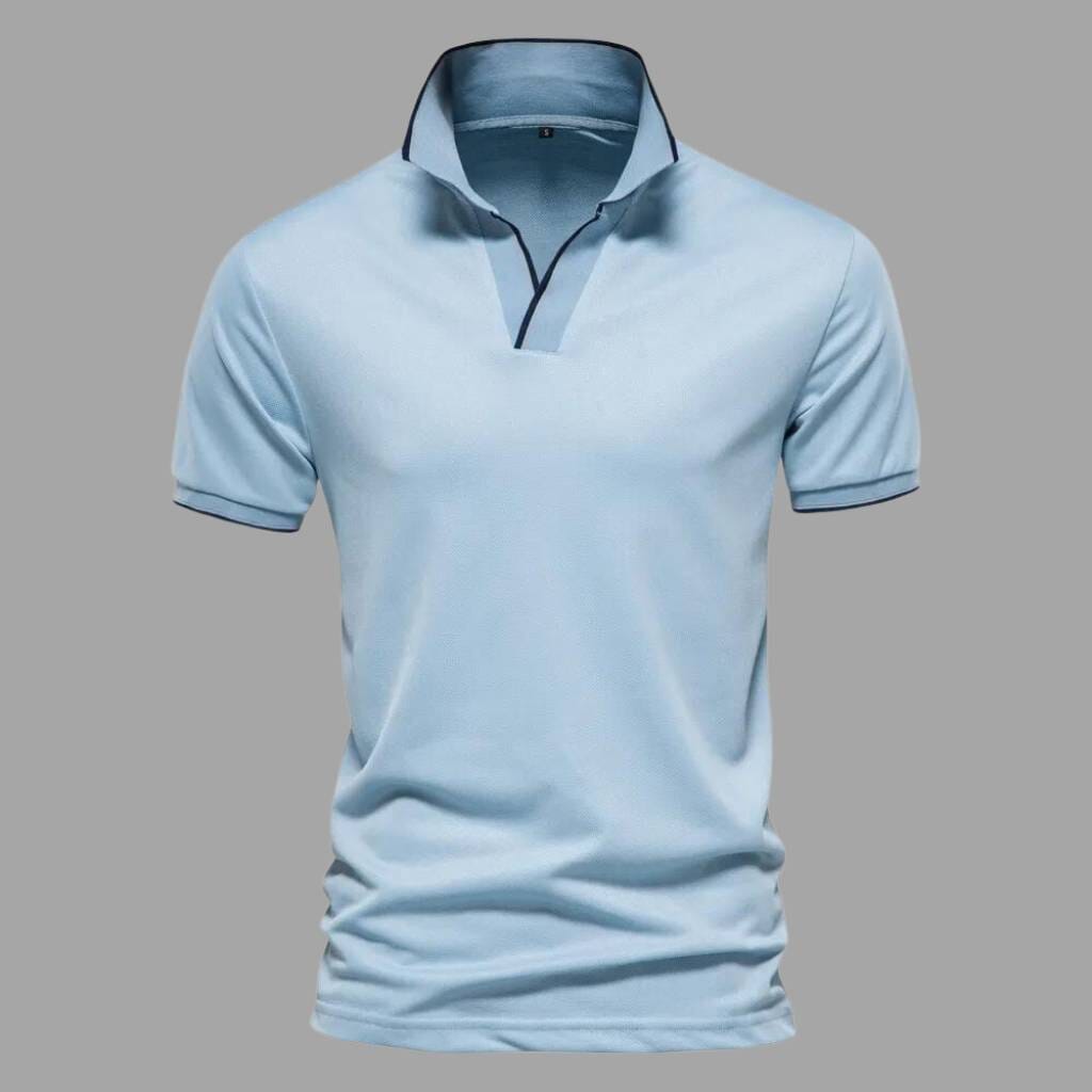 Camisa Polo Masculina Lisa Básica Camisa Polo Masculina Lisa Básica VINNCI Store Azul P