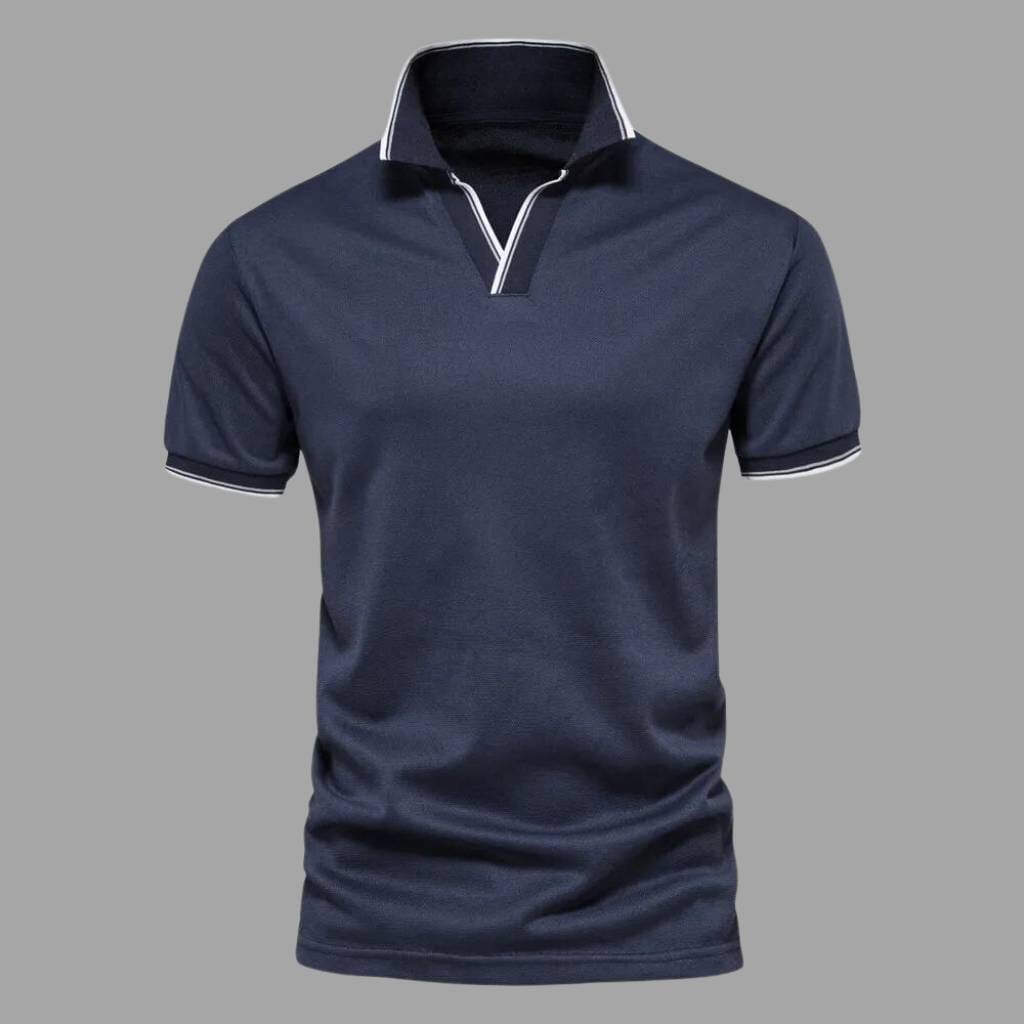 Camisa Polo Masculina Lisa Básica Camisa Polo Masculina Lisa Básica VINNCI Store Marinho P