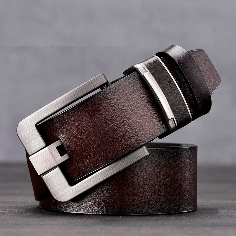 Cinto de Couro Casual Masculino com Fivela Metálica Cinto de Couro Casual Masculino com Fivela Metálica VINNCI Store