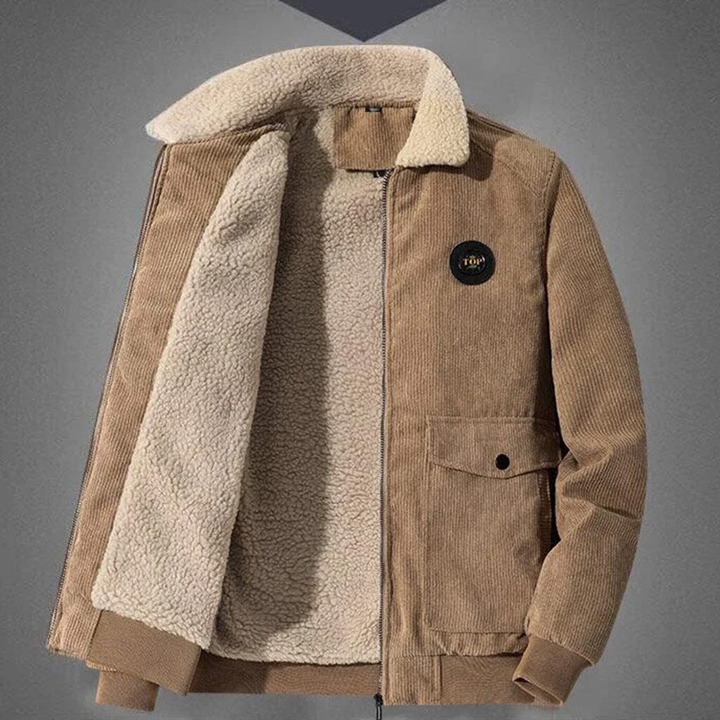 Jaqueta Masculina de Veludo Cold Wintry Jaqueta Masculina de Veludo Cold Wintry VINNCI Store Cáqui M