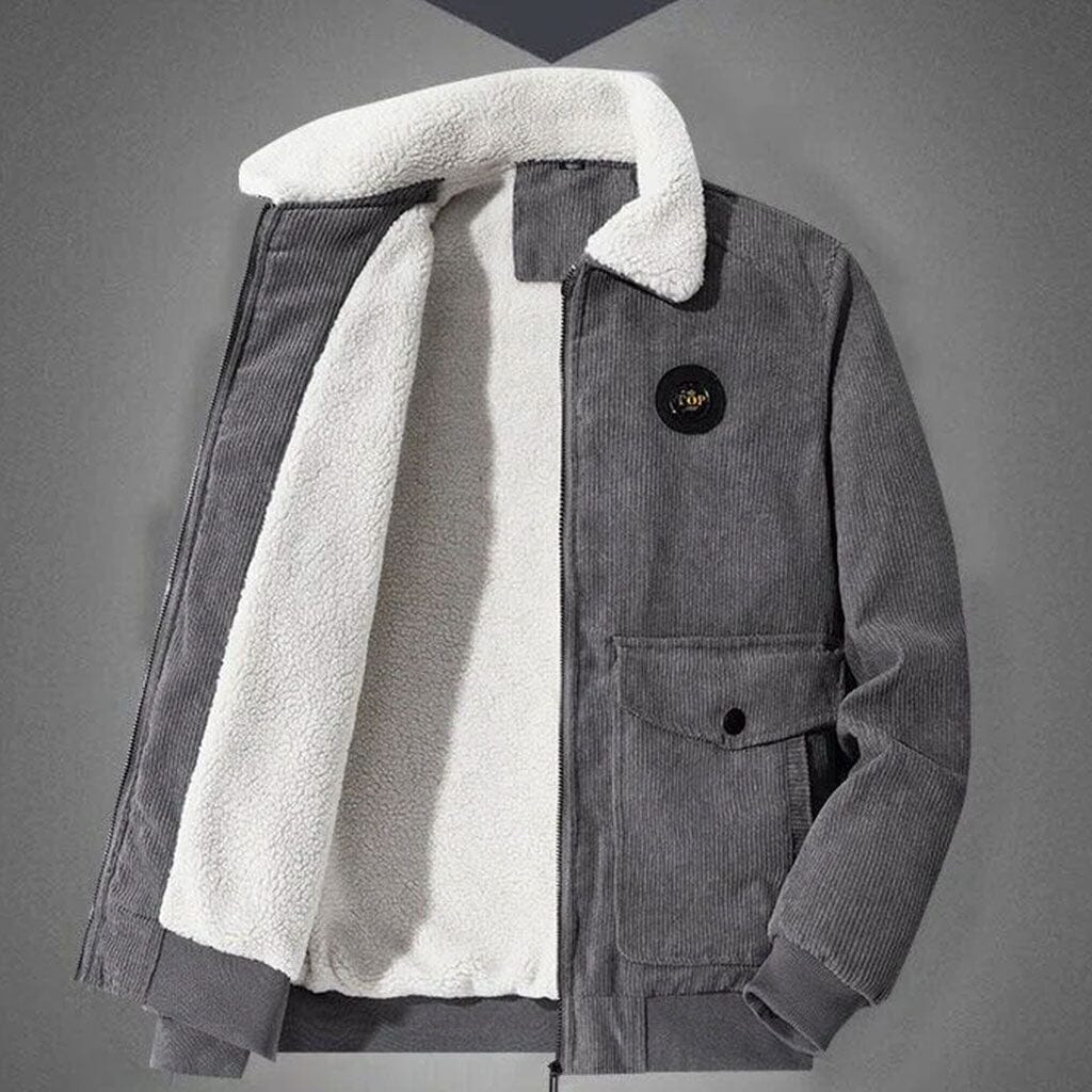 Jaqueta Masculina de Veludo Cold Wintry Jaqueta Masculina de Veludo Cold Wintry VINNCI Store Cinza M