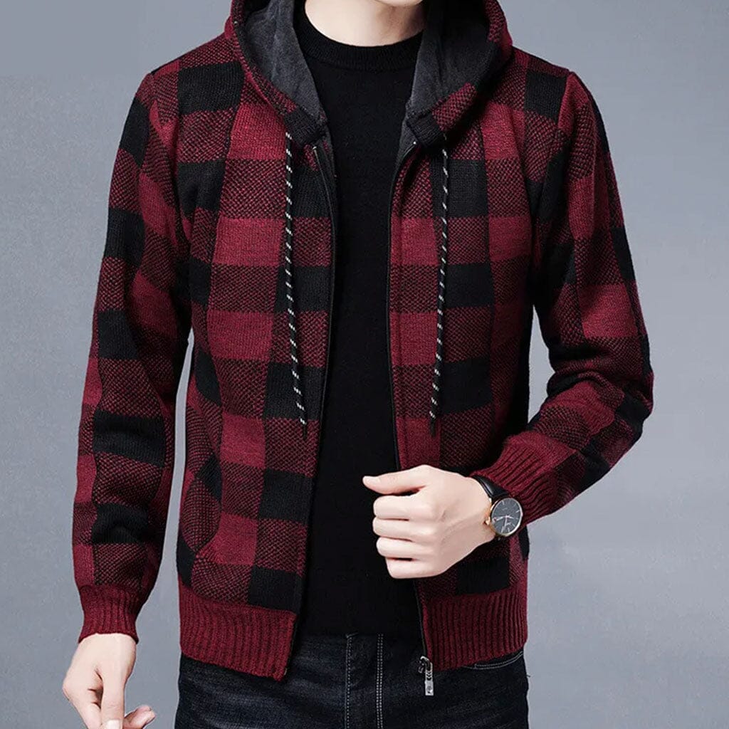 Jaqueta Masculina Xadrez Fashion Jaqueta Masculina Xadrez Fashion VINNCI Store Vermelho P