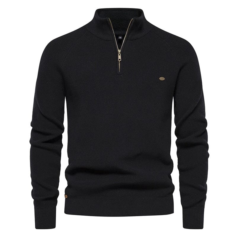 Suéter Masculino Basico Mônaco Suéter Masculino Cartigan Basic VINNCI Store Preto P