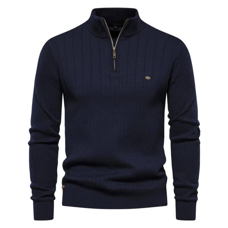 Suéter Masculino Cardigan Comfort Suéter Masculino Cardigan Comfort VINNCI Store Azul P