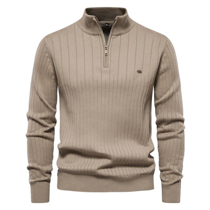Suéter Masculino Cardigan Comfort Suéter Masculino Cardigan Comfort VINNCI Store Cáqui P