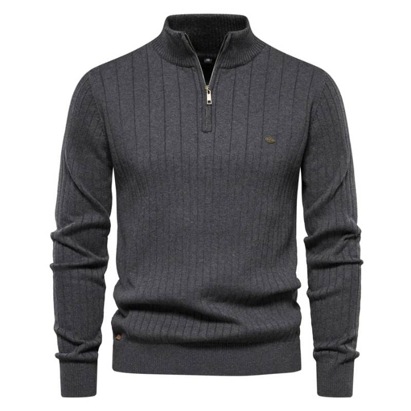 Suéter Masculino Cardigan Comfort Suéter Masculino Cardigan Comfort VINNCI Store Cinza P