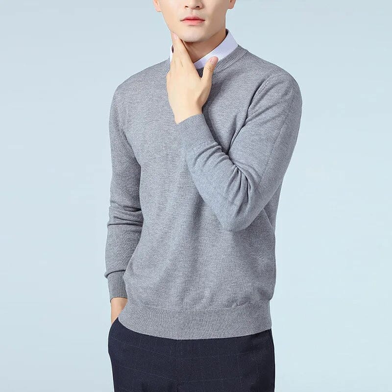 Suéter Masculino Casual Luxury Suéter Masculino Casual Luxury VINNCI Store Cinza P