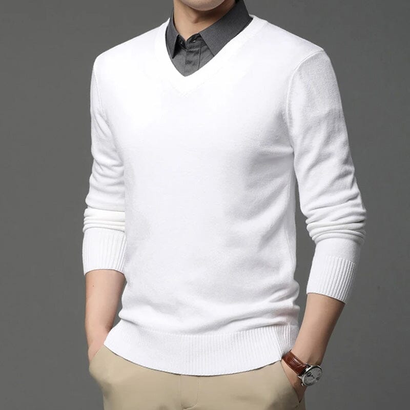 Suéter Masculino Casual Winter Suéter Masculino Casual Winter VINNCI Store Branco G