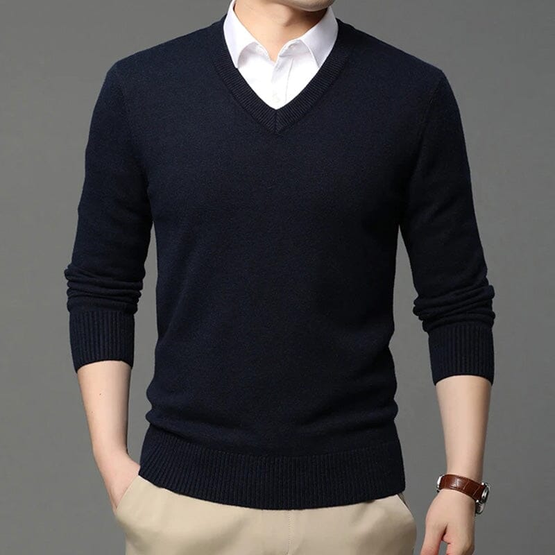 Suéter Masculino Casual Winter Suéter Masculino Casual Winter VINNCI Store Marinho G