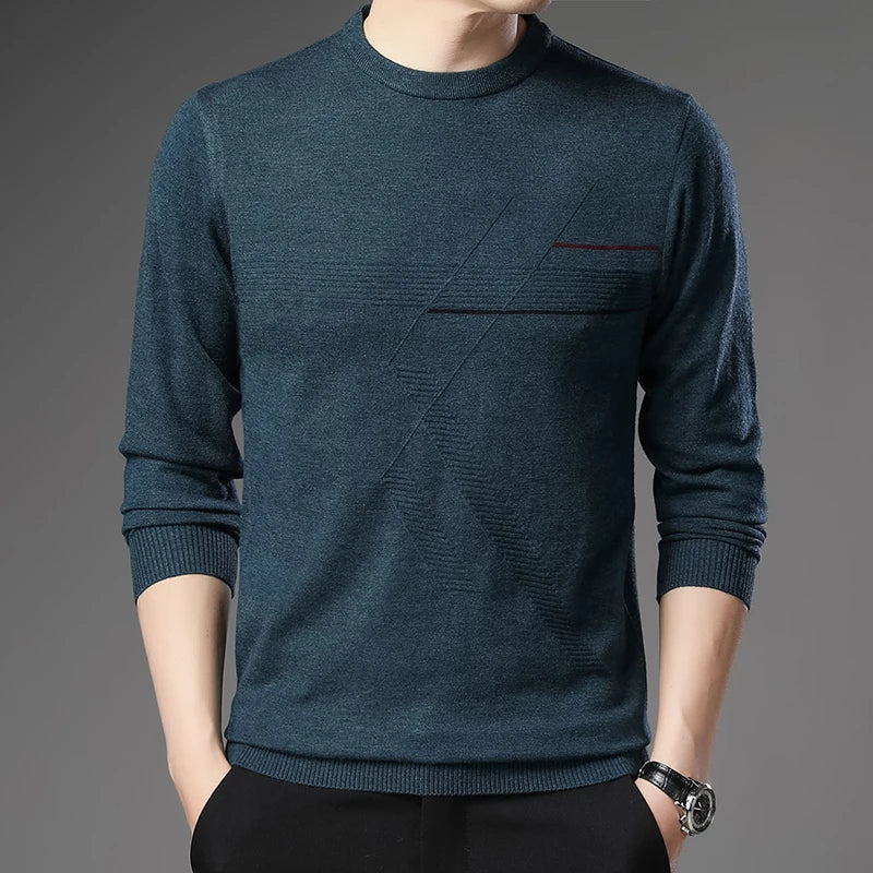 Suéter Masculino Fashion Business Suéter Masculino Fashion Business VINNCI Store Azul Escuro P