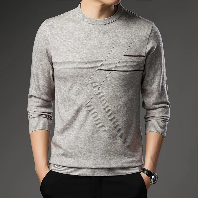 Suéter Masculino Fashion Business Suéter Masculino Fashion Business VINNCI Store Cinza P