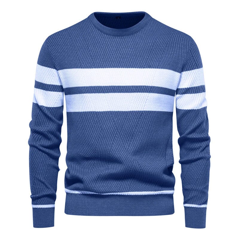 Suéter Masculino Listrado Comfort Suéter Masculino Listrado Comfort VINNCI Store Azul P