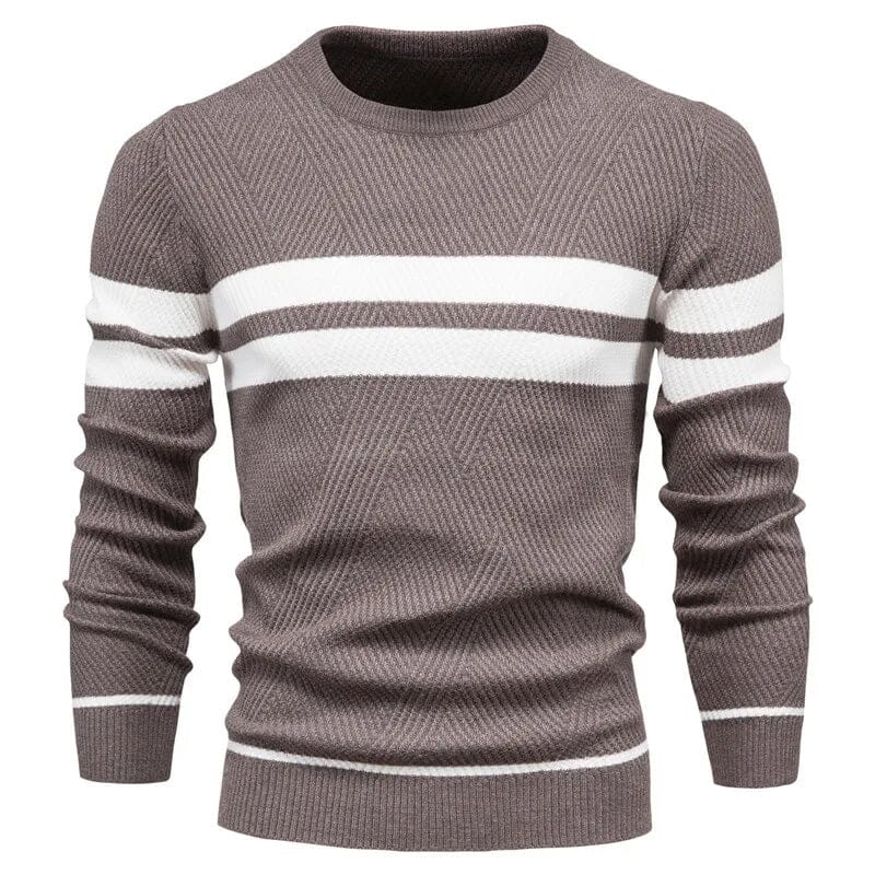 Suéter Masculino Listrado Comfort Suéter Masculino Listrado Comfort VINNCI Store Café GG