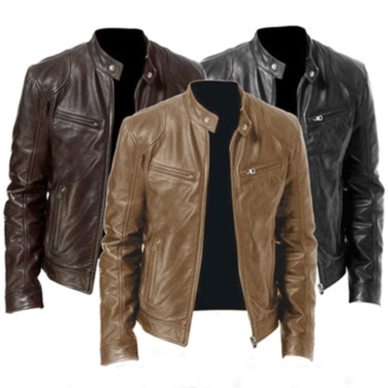 Jaqueta de Couro Masculina Racer - VINNCI Store
