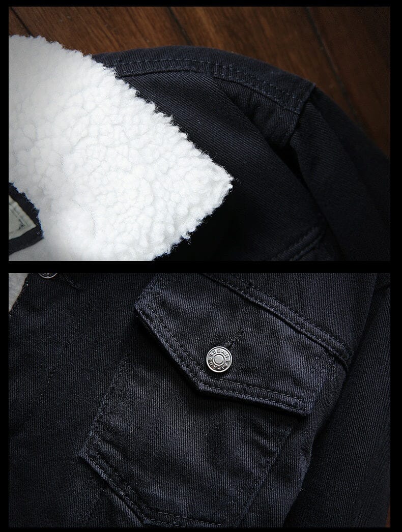 Jaqueta Jeans Masculina Forrada em Lã - VINNCI Store
