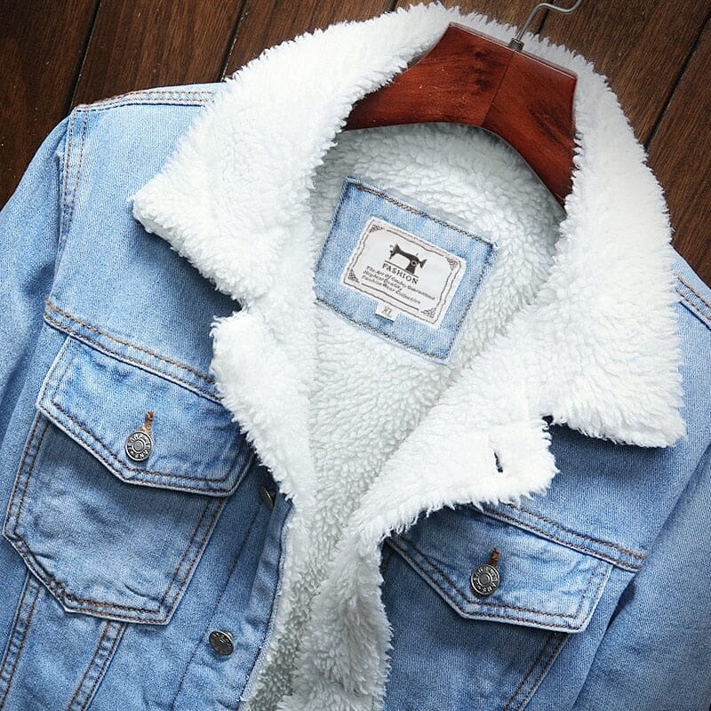 Jaqueta Jeans Masculina Forrada em Lã - VINNCI Store
