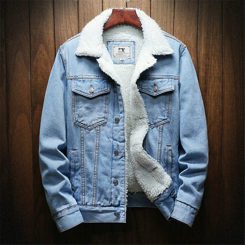 Jaqueta Jeans Masculina Forrada em Lã - VINNCI Store
