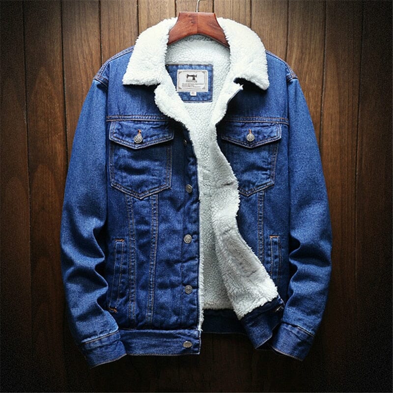 Jaqueta Jeans Masculina Forrada em Lã - VINNCI Store