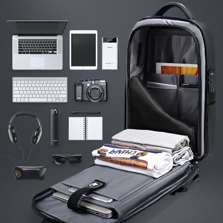 Mochila Executiva Fenruen - Notebook 14`, Expansível, Impermeável e Porta USB - VINNCI Store