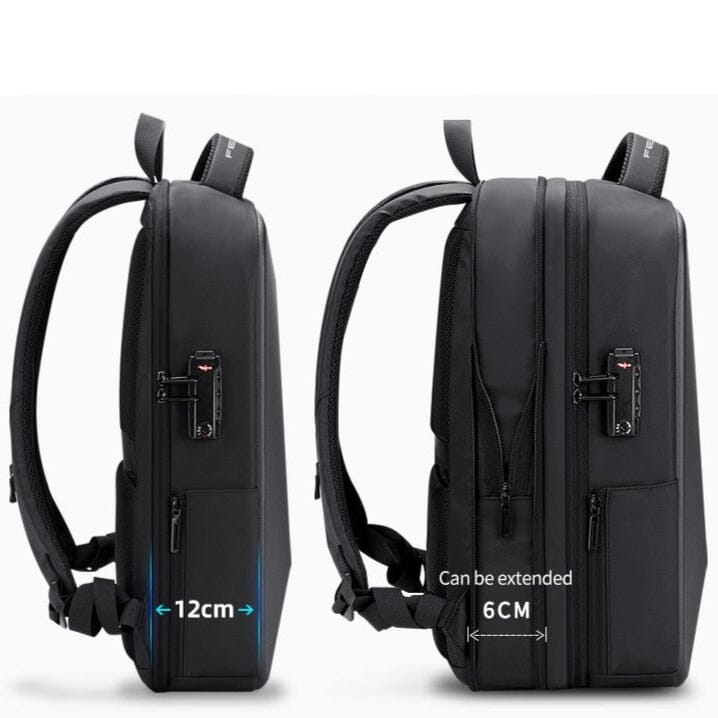 Mochila Executiva Fenruen - Notebook 14`, Expansível, Impermeável e Porta USB - VINNCI Store