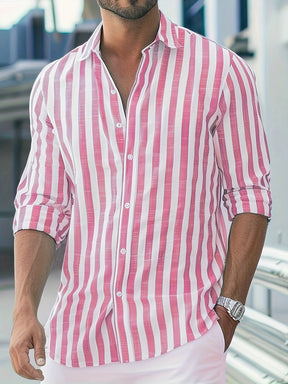 Camisa de Linho Listrada Classic