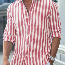 Camisa de Linho Listrada Classic