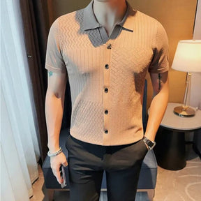 Camisa Polo Masculina Vintage Elegant