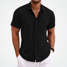 Camisa de Linho Spring Elegance Camisa de Linho Spring Elegance VINNCI Store Preto M 