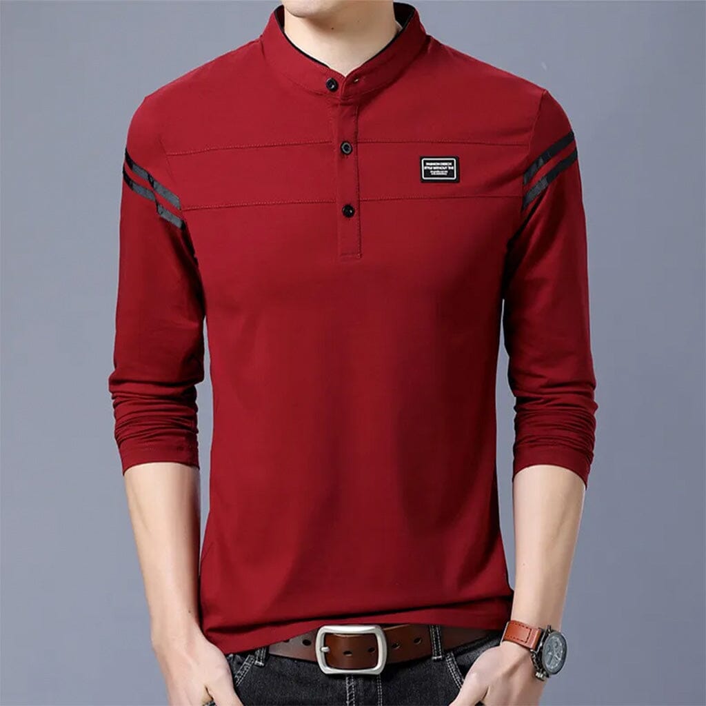 Camisa Polo Manga Longa England Camisa Polo Manga Longa England VINNCI Store Vermelho P 