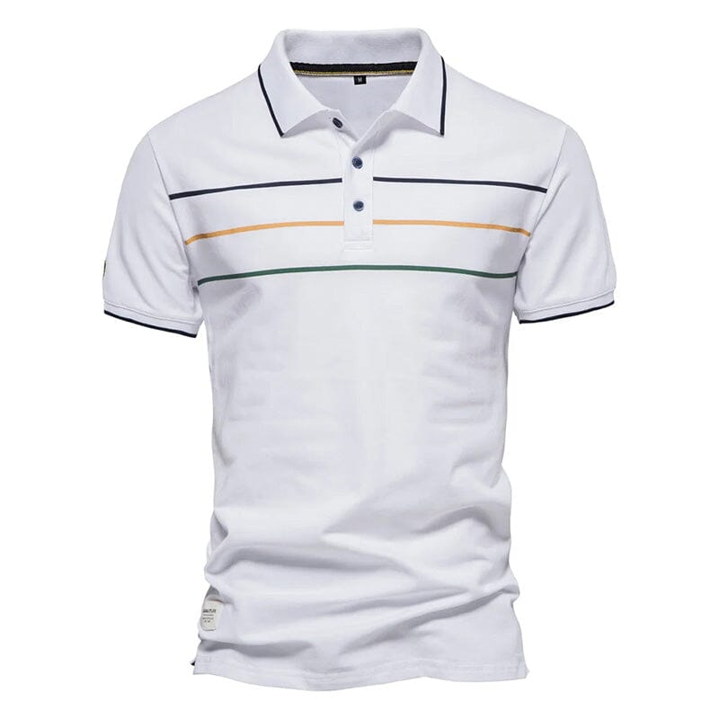 Camisa Polo Masculina Contrast Camisa Polo Masculina Contrast VINNCI Store Branco P 