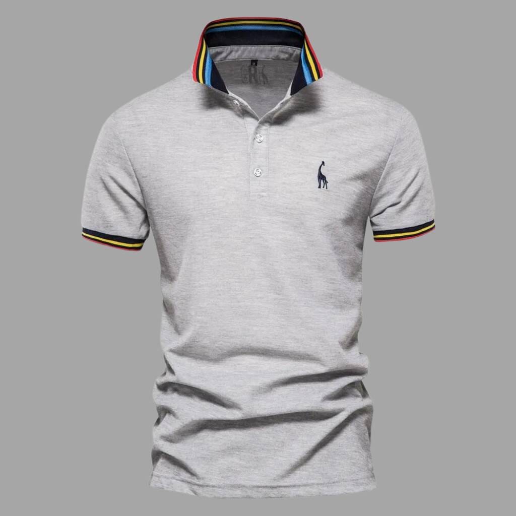 Camisa Polo Masculina Giraffe Camisa Polo Masculina Giraffe VINNCI Store Cinza M 