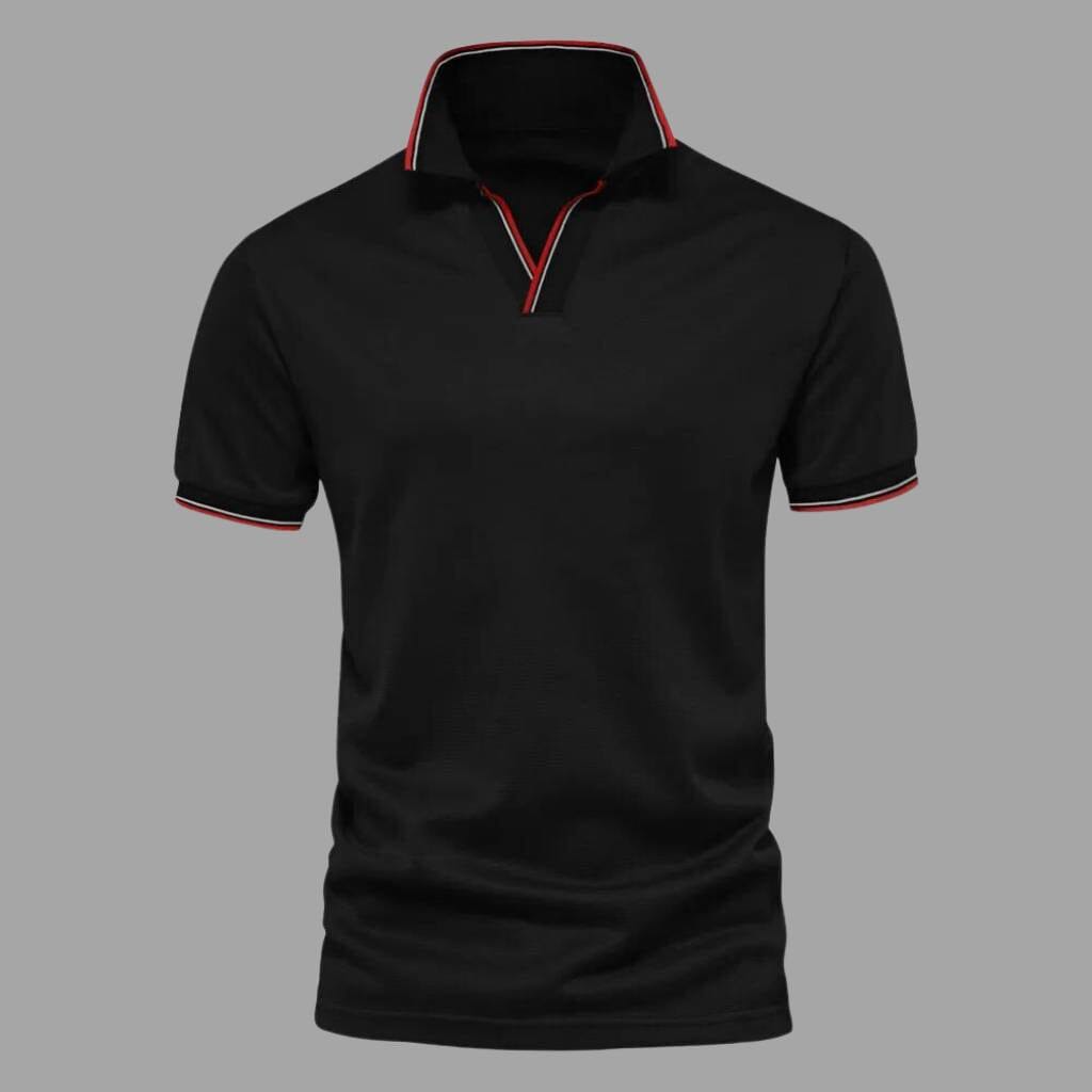 Camisa Polo Masculina Lisa Básica Camisa Polo Masculina Lisa Básica VINNCI Store Preto P 