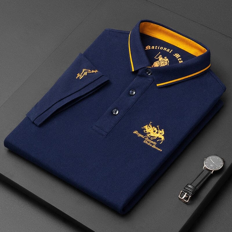 Camisa Polo Masculina Royal Elegance Camisa Polo Masculina Royal Elegance VINNCI Store Azul M 