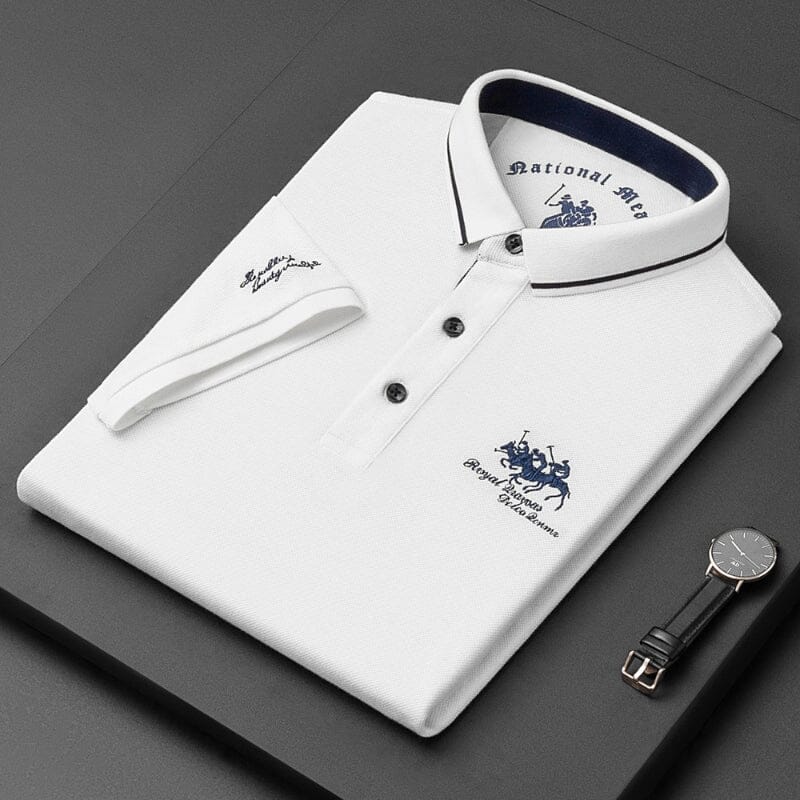 Camisa Polo Masculina Royal Elegance Camisa Polo Masculina Royal Elegance VINNCI Store Branco M 