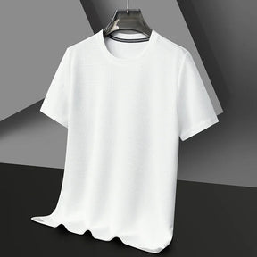 Camiseta Masculina Básica de Algodão Camiseta Masculina Básica Lisa de Algodão VINNCI Store Branco P 