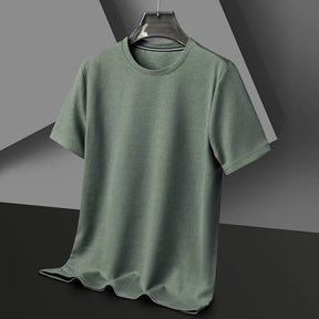 Camiseta Masculina Básica de Algodão Camiseta Masculina Básica Lisa de Algodão VINNCI Store Verde P 