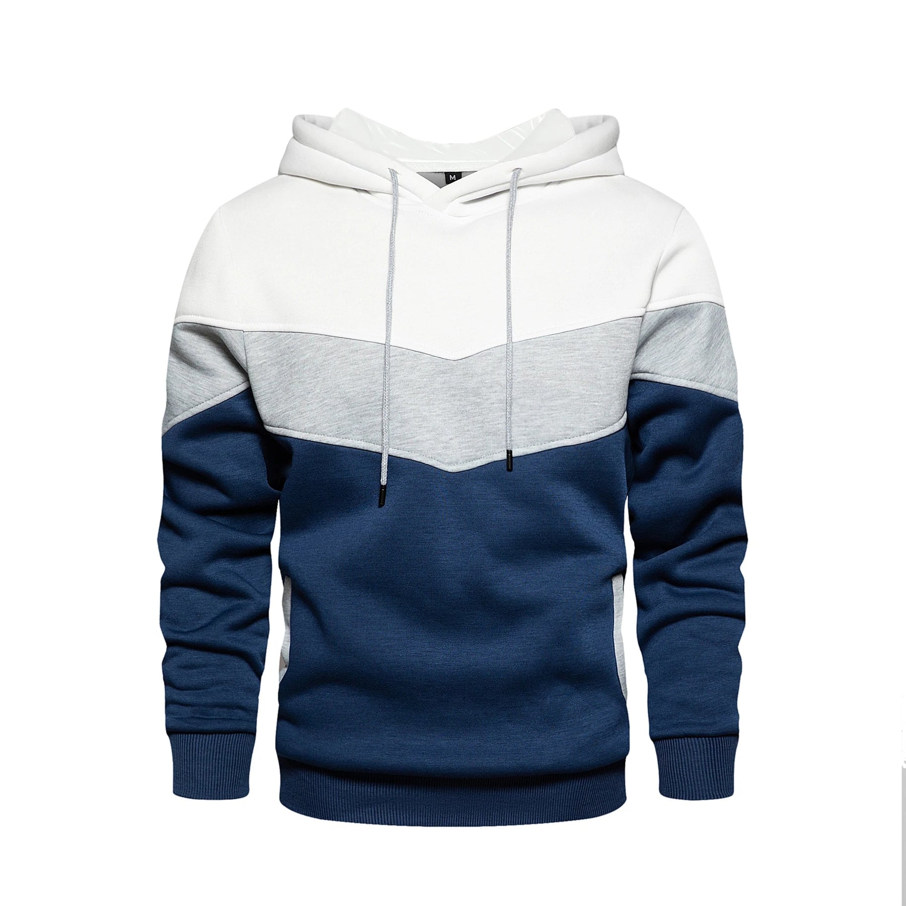 Moletom Masculino Casual Sport Moletom Masculino Casual Sport VINNCI Store Branco e Azul M 