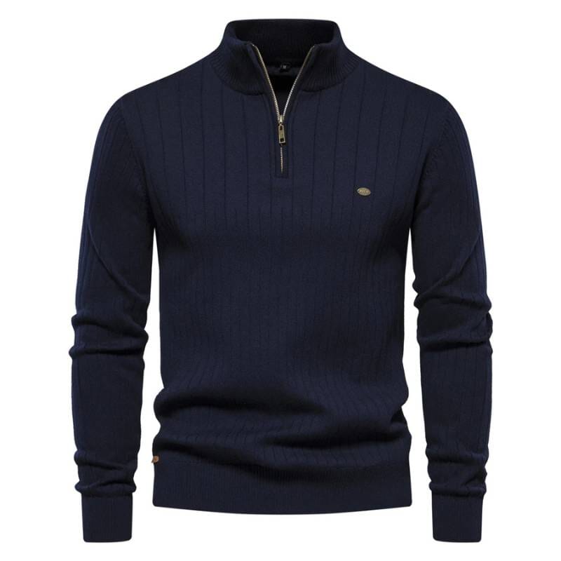 Suéter Masculino Cardigan Comfort Suéter Masculino Cardigan Comfort VINNCI Store Azul P 