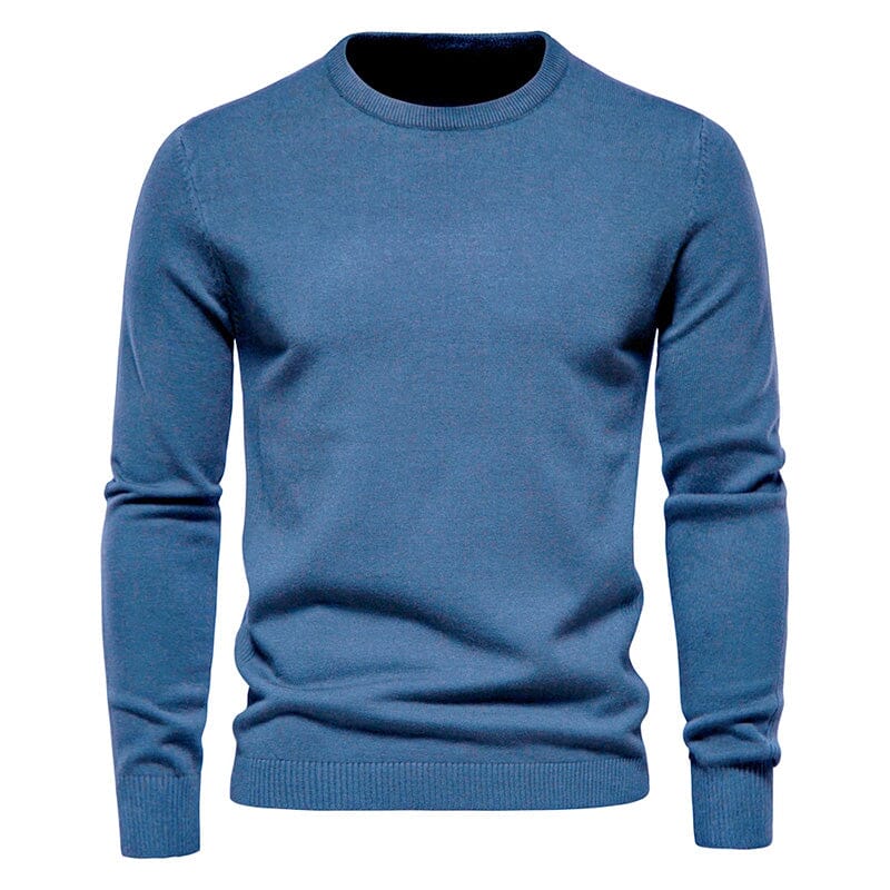 Suéter Masculino Casual Soft Suéter Masculino Casual Soft VINNCI Store Azul G 