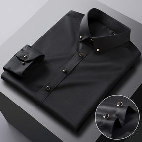 Camisa Social Slim Masculina em Seda Gelo - VINNCI Store